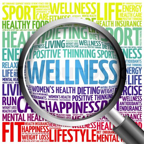 Wellness Word Cloud Stock Image Colourbox