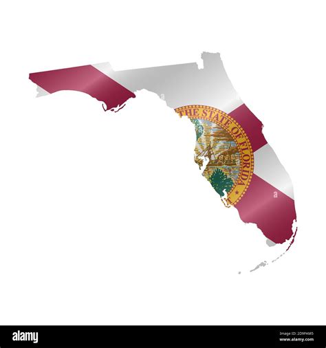 Mapa De La Bandera De La Florida Ilustración Vectorial Imagen Vector