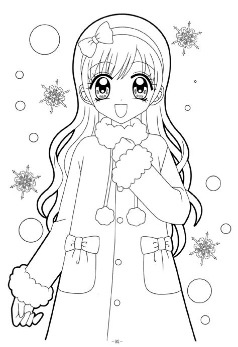 Manga Girl Coloring Pages Sketch Coloring Page