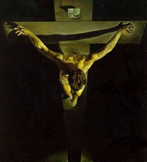 Christ Of Saint John Of The Cross Oil Painting By Salvador Dali 1951