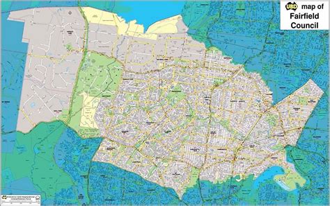 Fairfield Council Local Government Area Large Map 114000 Lga