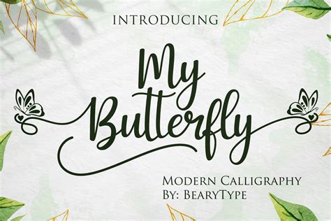 My Butterfly Calligraphy Font Dafont Free