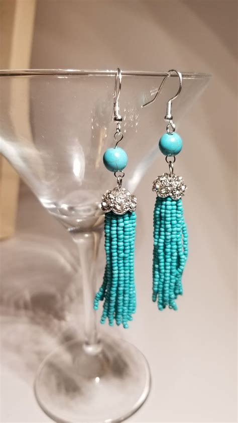 Unique Turquoise Tassel Bohemian Earring For Women Jewelry Boho Unique