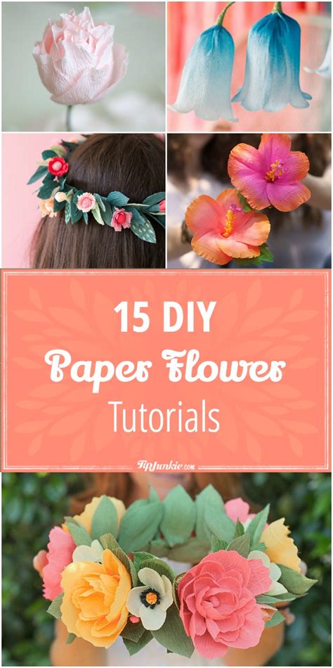 15 DIY Paper Flower Tutorials | Tip Junkie