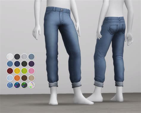 S4 Basic Jeans Edit For Kids 20 Color 네이버 블로그 Sims 4 Children