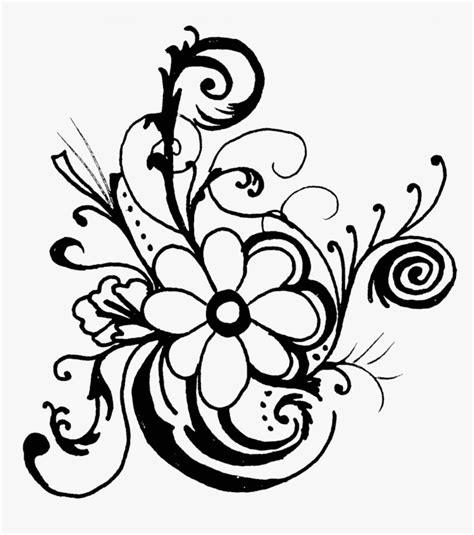 Black And White Flower Border Clipart Floral Border Designs Clip Art