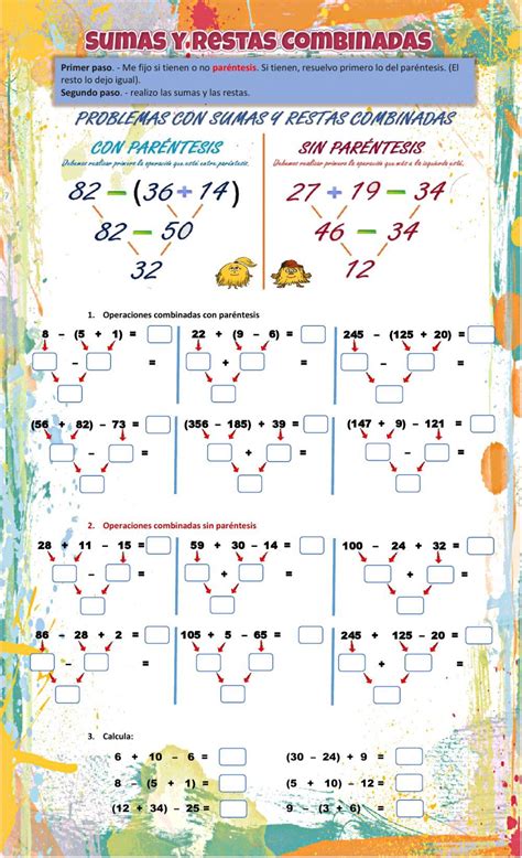 Actividad Online De Operaciones Combinadas Para Quinto De Primaria Pu En Ejercicios