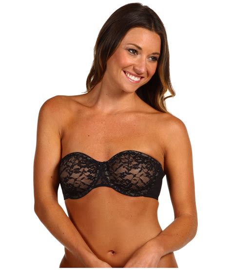 Dkny Signature Lace Unlined Strapless Bra In Black Lyst