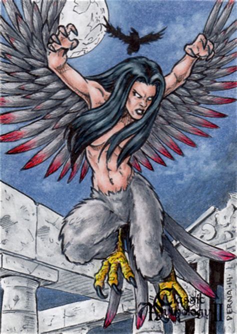 Harpy Sketch Card Classic Mythology Ii By Tonyperna On Deviantart