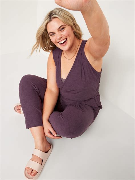 Breathe ON Cross Front Sleeveless Jumpsuit Old Navy