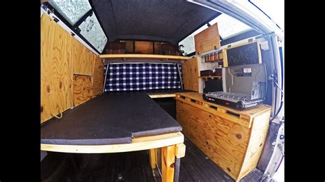 Cover it up with the hardwood plywood. How to Make a Cheap Homemade Truck Camper - Start to Finish DIY - YouTube