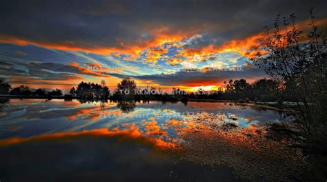 Sunset Beautiful Reflection Scenic Water