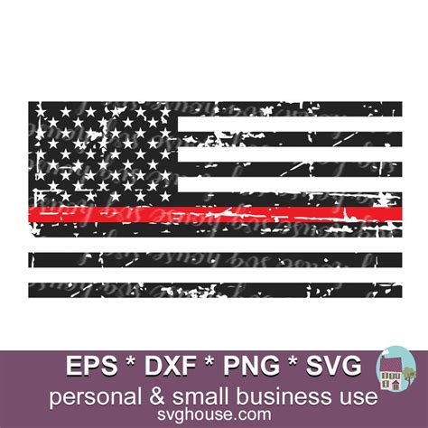 Thin Red Line Flag Svg Firefighter Svg Thin Red Line Svg Etsy