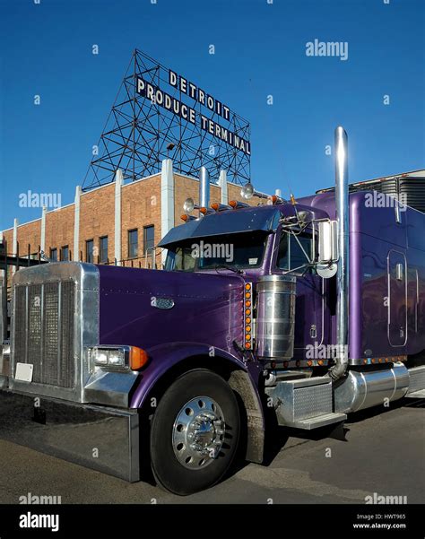 Semi Truck At Loading Dock For Delivery Stock Photo Alamy