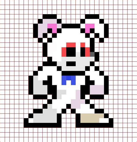 Pin By Silvia On Five Nights At Freddys 8 Bit Pixel Grids Fnaf Art