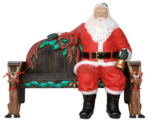 Polyresin Santa Sitting Contemporary Holiday Accents And Figurines