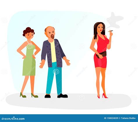 Woman Is Jealous And Angry Stock Vector Illustration Of Boyfriend