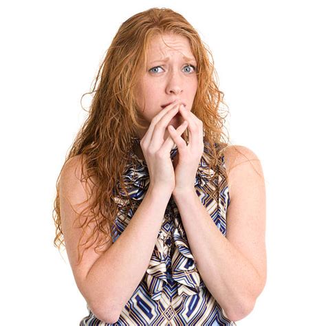 40 Nail Biting Young Women Embarrassment Uncertainty Stock Photos