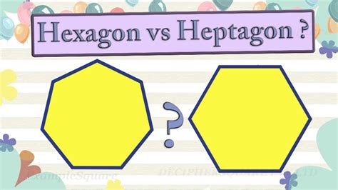 Hexagon Vs Heptagon Shapes For Kids Youtube