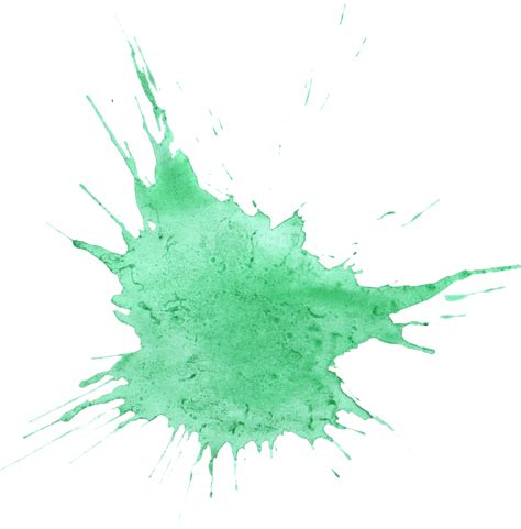 16 Green Watercolor Splatter Png Transparent