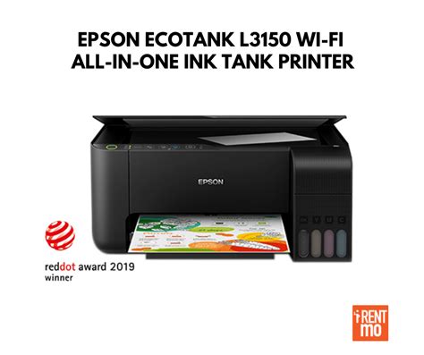 Epson Ecotank L3150 Wi Fi All In One Ink Tank Printer Ink Tank System