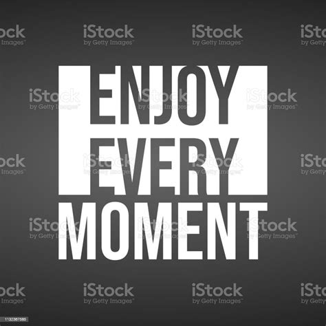 Enjoy Every Moment Life Quote With Modern Background Vector Stock