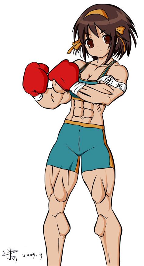 Glow G W Suzumiya Haruhi Suzumiya Haruhi No Yuuutsu S Boxing Boxing Gloves Muscular