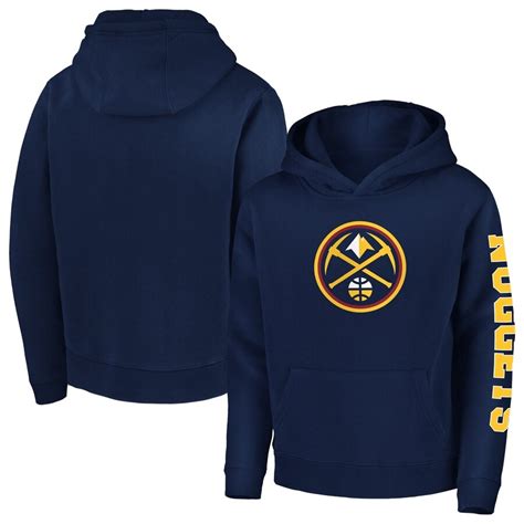 Denver Nuggets Fanatics Branded Navy Zone Pullover Hoodie Maillot