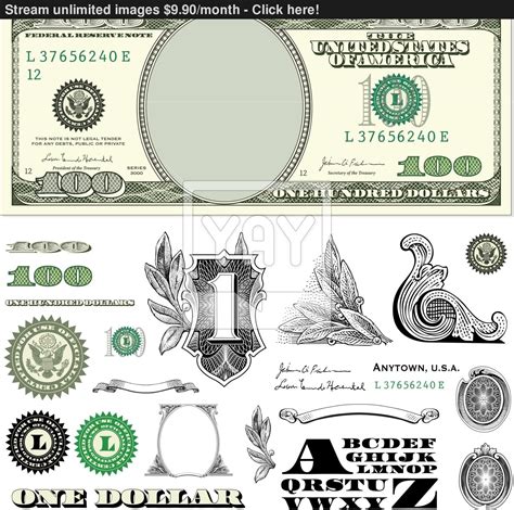 Hundred Dollar Bill Vector At Collection Of Hundred