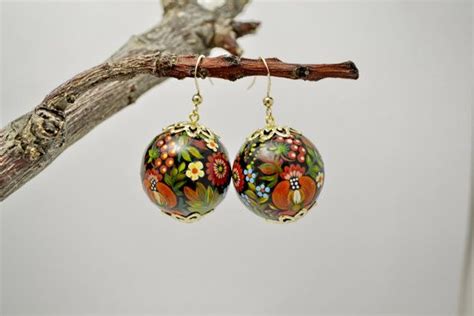 Your Place To Buy And Sell All Things Handmade Polish Folk Art Hand Painted Earrings