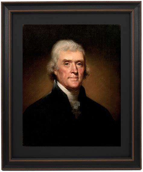 Framed Thomas Jefferson Portrait By Rembrandt Peale Circa 1800
