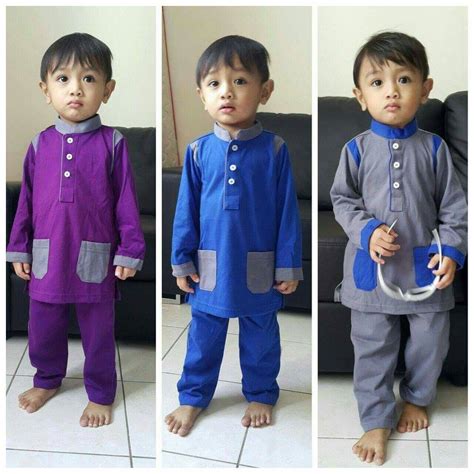 Baju melayu tradisional  leher teluk belanga / leher cekak musang . KOLEKSI FESYEN PAKAIAN RAYA UNTUK KANAK - KANAK LELAKI DAN ...