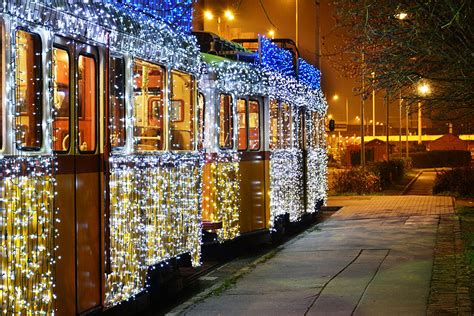 30000 Led Lights And Long Exposure Turn Budapest Trams