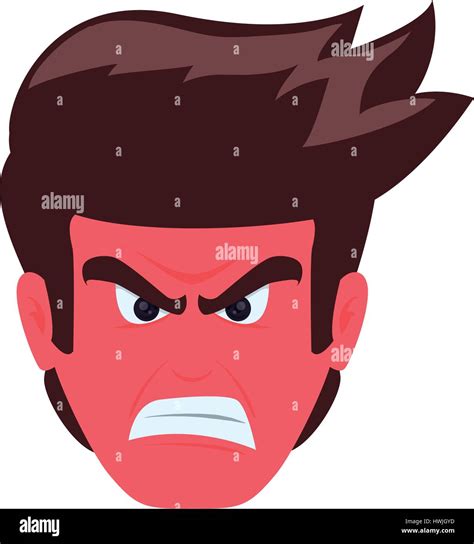 Angry Face Cartoon Drawing