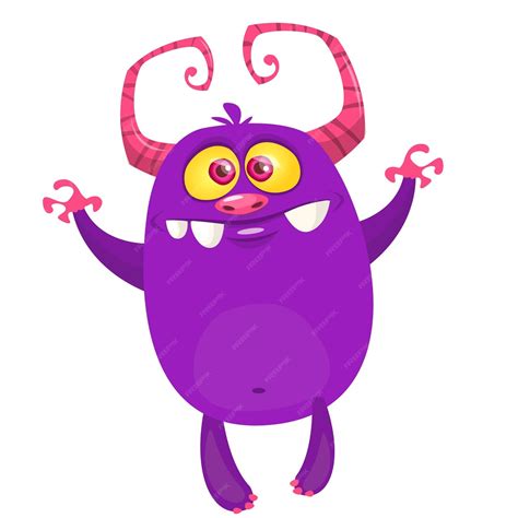 Premium Vector Funny Cartoon Monster Illustration Of Cute Monster