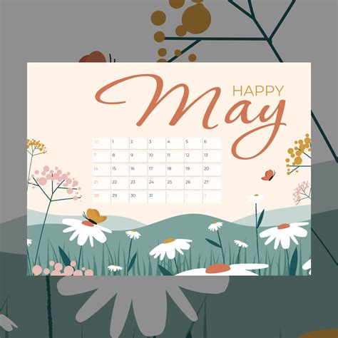 Free Month Of May Calendar Masterbundles