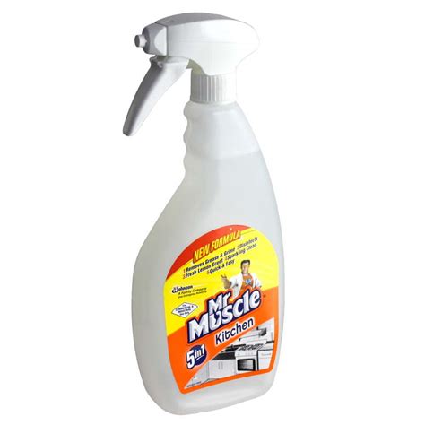 Finally, clean the area with a mild wood soap and water, then dry completely. Mr Muscle Kitchen Cleaner - 750ml Bottle