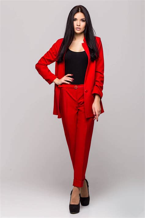 ROZETKA | Женский брючный костюм классика Van Qils 3208 48 красный (100201812926). Цена, купить ...