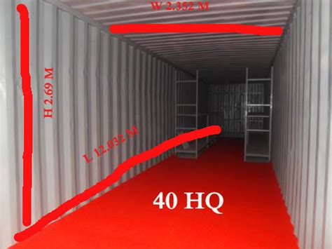 40 Ft High Cube Container Dimensions 40 Feet High Cube Container