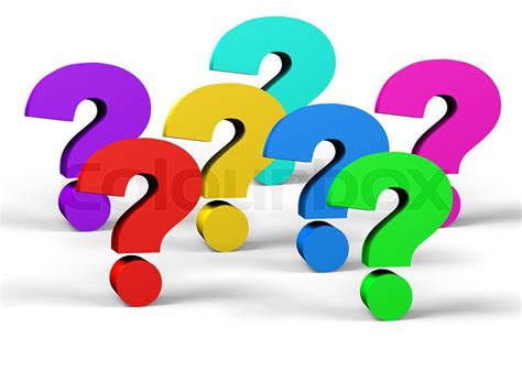 Colorful Question Mark Stock Image Colourbox