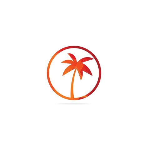 Tropical Beach And Palm Tree Logo Design Creative Simple Palm Tree