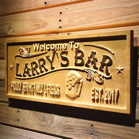 Advpro Wpa0389 Name Personalized Home Bar Wood Engraved Wooden Sign