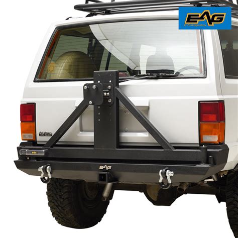 Hacked up a tire carrier for the xj. EAG Rear Bumper with Tire Carrier & 2"Hitch Receiver Fit ...