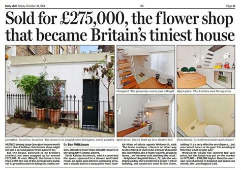 Britains Smallest House Sells Small House Double Beds House