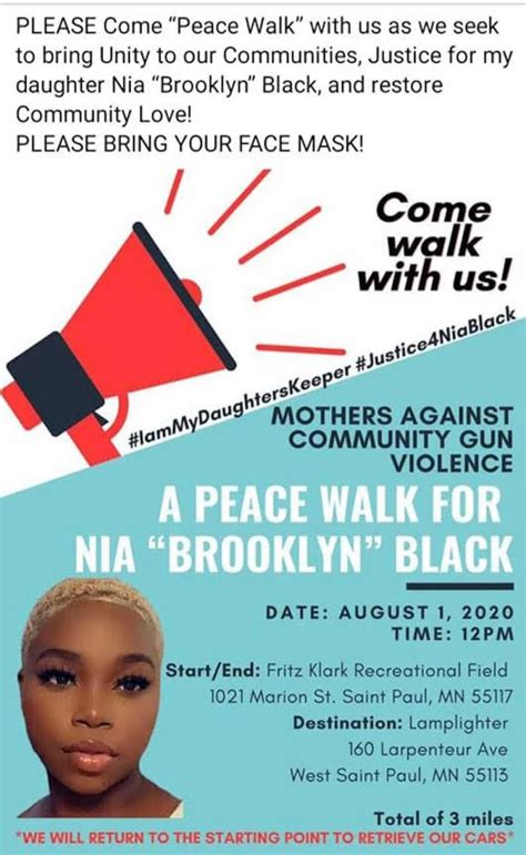 Peace Walk Being Held To Seek Justice For Woman Fatally Shot In Front Of 50 People Bring Me