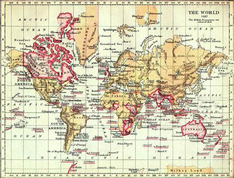 Map Of The British Empire 1897 Illustration World History Encyclopedia