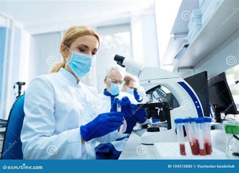 Scientist Working On A Scientific Discovery Stock Photo Image Of