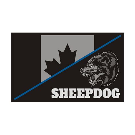 Canada Subdued Flag Sheepdog Thin Blue Line Sticker Decal Rotten Remains