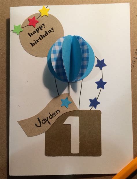 One Year Old Birthday Card For Boy With Images Kids Birthday Cards
