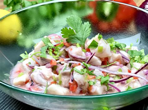 Ceviche Recipe Shrimp Ceviche Seafood Salad Fish And Seafood Low Cal Recipes Baby Food